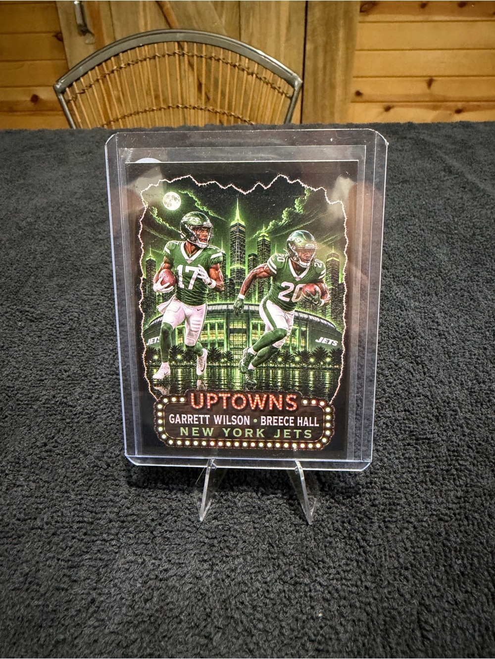 New York Jets "Uptowns" Garrett Wilson & Breece Hall Football Card